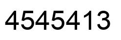 Number 4545413 black image