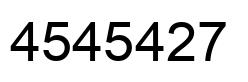 Number 4545427 black image