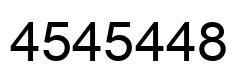 Number 4545448 black image