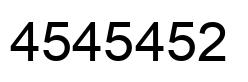 Number 4545452 black image