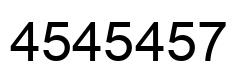 Number 4545457 black image