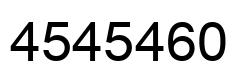 Number 4545460 black image