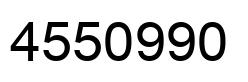 Number 4550990 black image