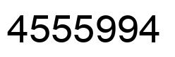 Number 4555994 black image