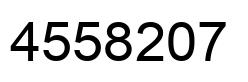 Number 4558207 black image