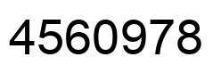 Number 4560978 black image