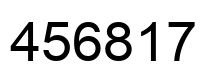 Number 456817 black image
