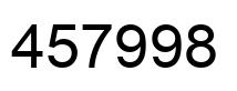 Número 457998 imagen negro