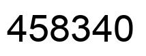Number 458340 black image