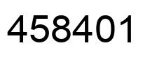 Number 458401 black image