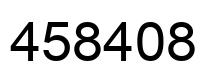 Number 458408 black image