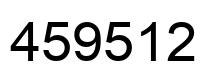 Number 459512 black image
