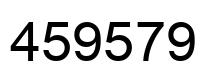Number 459579 black image
