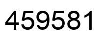 Number 459581 black image
