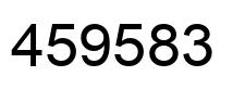 Number 459583 black image