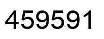 Number 459591 black image