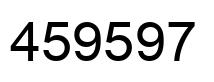 Number 459597 black image