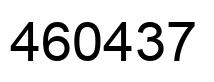 Number 460437 black image