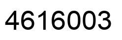 Number 4616003 black image