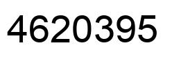 Number 4620395 black image