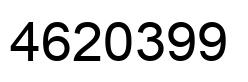 Number 4620399 black image