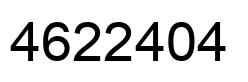 Número 4622404 imagen negro
