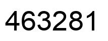 Number 463281 black image