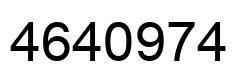Number 4640974 black image