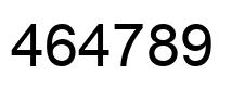 Number 464789 black image
