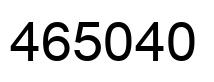 Número 465040 imagen negro
