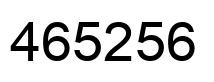 Number 465256 black image