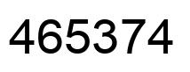 Número 465374 imagen negro