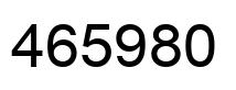 Número 465980 imagen negro