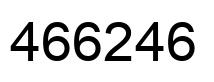 Number 466246 black image