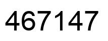 Number 467147 black image