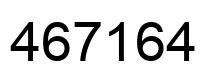 Number 467164 black image