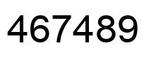 Number 467489 black image