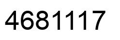 Number 4681117 black image