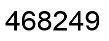 Number 468249 black image