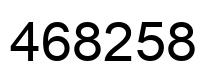 Number 468258 black image