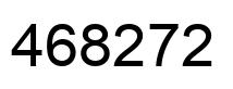 Number 468272 black image