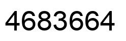Number 4683664 black image