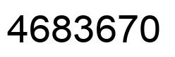 Number 4683670 black image