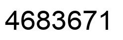 Number 4683671 black image