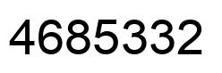 Number 4685332 black image