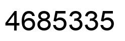 Number 4685335 black image