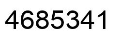 Number 4685341 black image