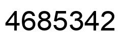 Number 4685342 black image