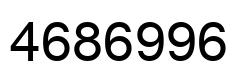 Number 4686996 black image