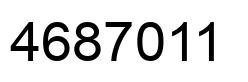 Number 4687011 black image